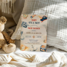 Ahoy Det är en pojk-Pirat-babydusch