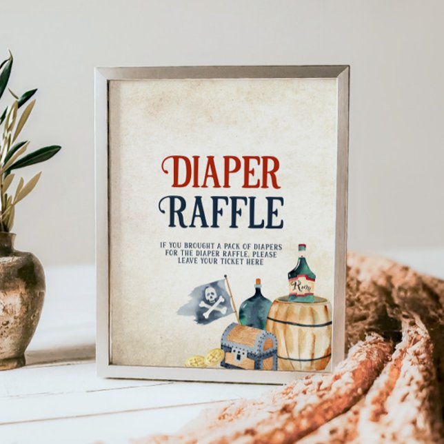 Ahoy det är en pojkbabyskabin, ett Raffle-skylt Poster (Skapare uppladdad)