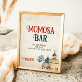 Ahoy, det är en pojkbabystötdämpare Momosa Pub Poster