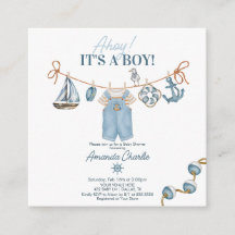 Ahoy det är en pojke - babyfirande