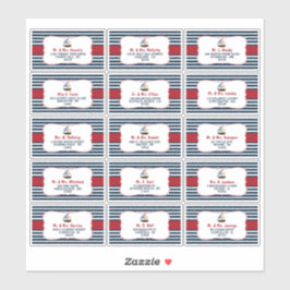 Ahoy, det är en pojke! Etiketter för nautisk babyk