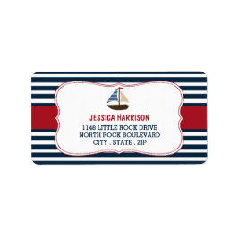 Ahoy, det är en pojke! Etiketter för nautisk babyk Adressetikett