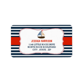 Ahoy, det är en pojke! Etiketter för nautisk babyk Adressetikett