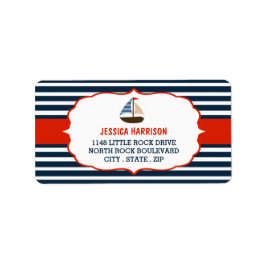 Ahoy, det är en pojke! Etiketter för nautisk babyk Adressetikett