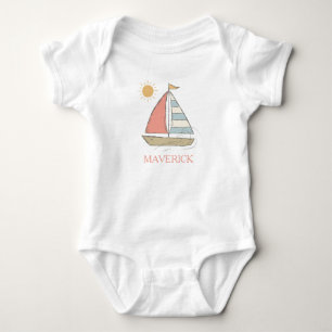 Ahoy det är en pojke! Marin babyfirande T Shirt