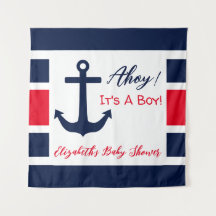 Ahoy, det är en pojke! Nautical Baby Shower
