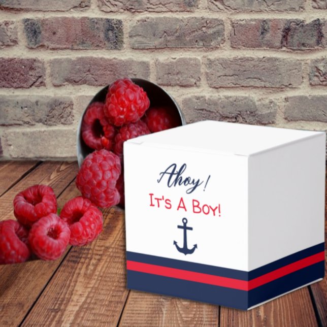 Ahoy, det är en pojke! Nautical Baby Shower Presentaskar (Skapare uppladdad)
