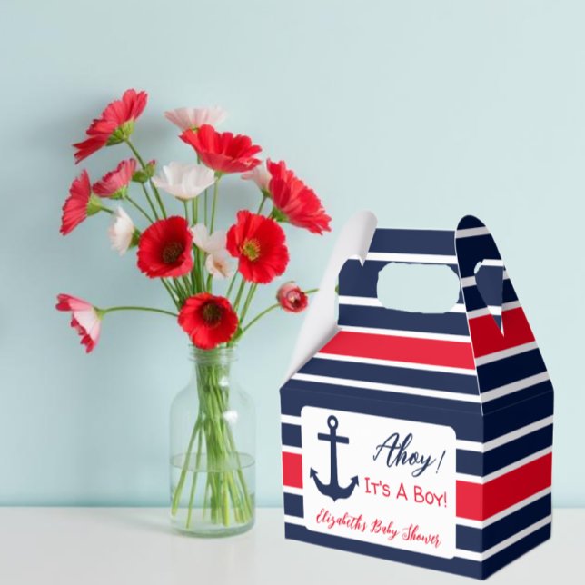 Ahoy, det är en pojke! Nautical Baby Shower Presentaskar (Skapare uppladdad)