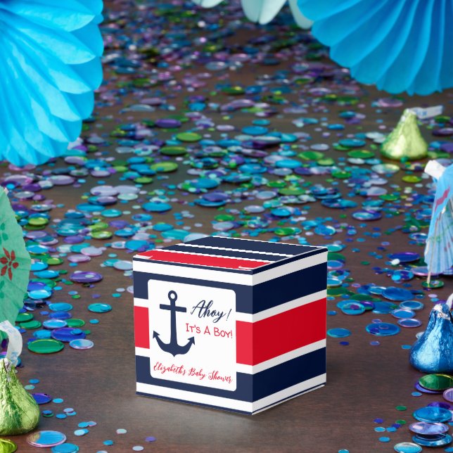Ahoy, det är en pojke! Nautical Baby Shower Presentaskar (Part)