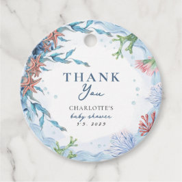 Ahoy Det är en pojke! Nautical Baby Shower Tack Gåvor Etiketter