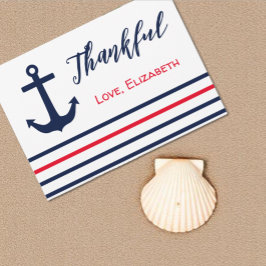 Ahoy, det är en pojke! Nautical Baby Shower Tack Kort