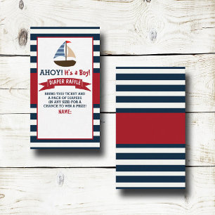 Ahoy, det är en pojke! Nautical Boat Baby Shower D Tilläggskort