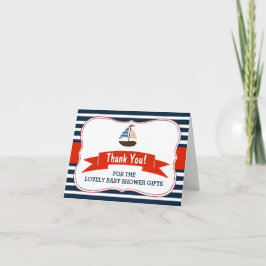 Ahoy, det är en pojke! Nautical Boat Baby Shower T Tack Kort
