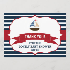 Ahoy, det är en pojke! Nautical Boat Baby Shower T Tack Kort