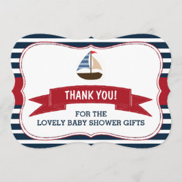 Ahoy, det är en pojke! Nautical Boat Baby Shower T Tack Kort