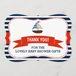 Ahoy, det är en pojke! Nautical Boat Baby Shower T Tack Kort