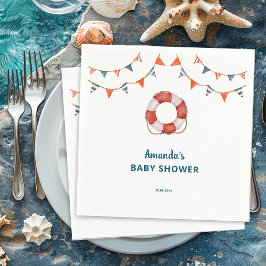 Ahoy det är en pojke! Nautisk baby shower Pappersservett