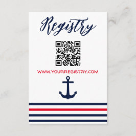 Ahoy, det är en pojke! Register för nautisk babyst Tilläggskort
