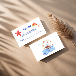 Ahoy, det är en pojkens nautisk babyduschskafett.. tilläggskort