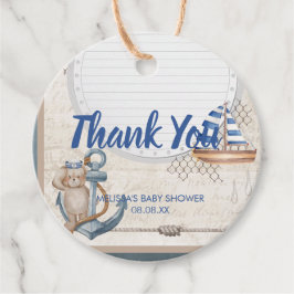 Ahoy, det är ett nautiskt babyduschtema. gåvor etiketter