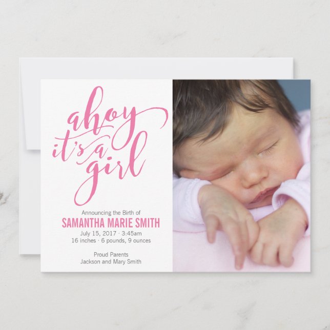 Ahoy Det är ett nautiskt kvinnomeddelande Meddelande (Framsida)