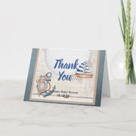 Ahoy, det är ett nautiskt tema-foto tack kort