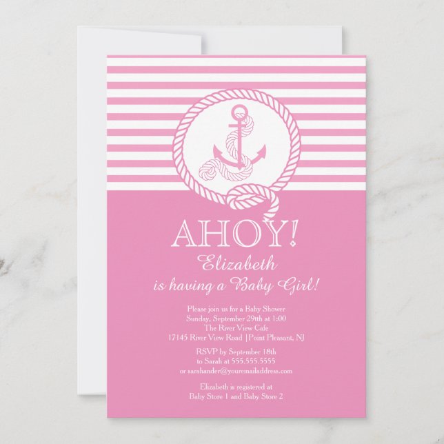 Ahoy! En inbjudan till en flicka, Nautical Girls B (Framsida)