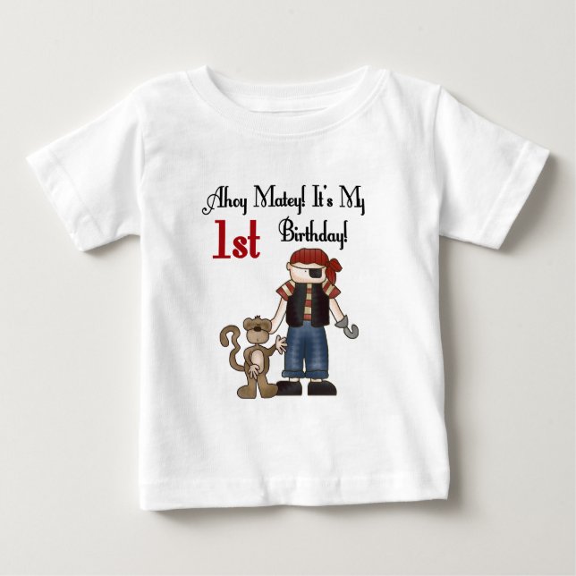 Ahoy första födelsedagTshirts och gåvor för pirat T-shirt (Framsida)