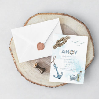 Ahoy! Inbjudan till Nautical Baby Shower