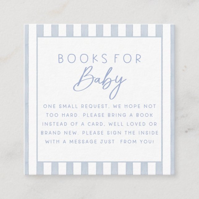 Ahoy It's A Boy Baby Shower Books for Baby Tilläggskort (Framsida)