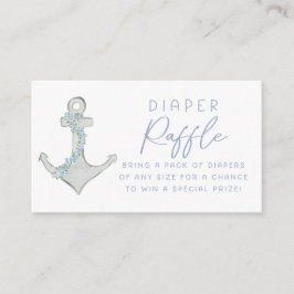 Ahoy It's A Boy Baby Shower Diaper Raffle Insert Tilläggskort