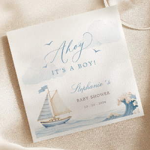 Ahoy It's a Boy Baby Shower Pappersservetter
