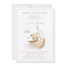Ahoy It's A Boy Lille Sjömanbjörn Barnkalas