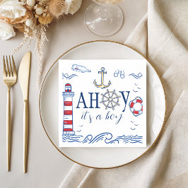 Ahoy It's a Boy Marin Baby Shower Servetter