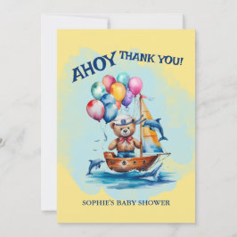 Ahoy its a Boy Nautical Theme Baby Shower Tack Kort
