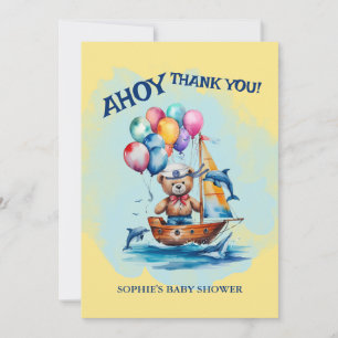 Ahoy its a Boy Nautical Theme Baby Shower Tack Kort