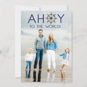 Ahoy Joy till World jul Beach Photo Julkort
