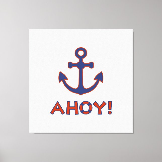 AHOY! Köp + Anchor Design Red + Blue Canvastryck (Framsida)