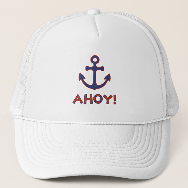 AHOY! Köp + Anchor Design Red + Blue Keps (Framsida)