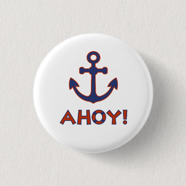 AHOY! Köp + Anchor Design Red + Blue Knapp (Framsida)