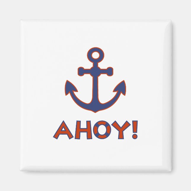 AHOY! Köp + Anchor Design Red + Blue Magnet (Framsidan)