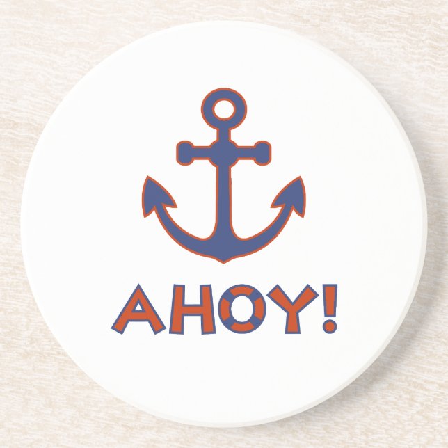 AHOY! Köp + Anchor Design Red + Blue Underlägg (Framsidan)
