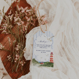 Ahoy Little Sailor Baby Shower Tack Kort