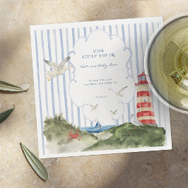 Ahoy Little Sailor Nautical Baby Shower Pappersservett