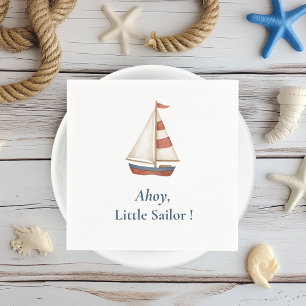 Ahoy Little Sailor Nautisk Födelsedagsfest Pappersservett