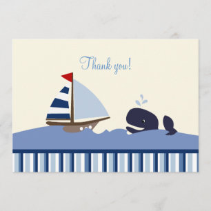 Ahoy Mate Whale Flat Tackkort - Blue Rand Tack Kort