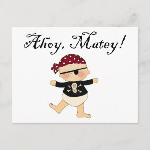 Ahoy Matey Baby Pirat vykort