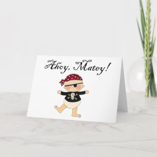 Ahoy Matey babypiratkort Kort