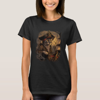 Ahoy, Matey! Pirat Cat Design med Frakt och Jolly T Shirt