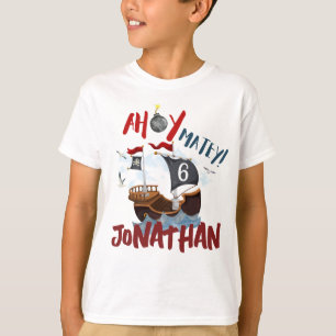 Ahoy Matey Pirat, födelsepojke T Shirt